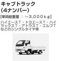キャブトラック（4ナンバー）3000kg