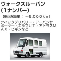ウォークスルーバン（1ナンバー）5000kg